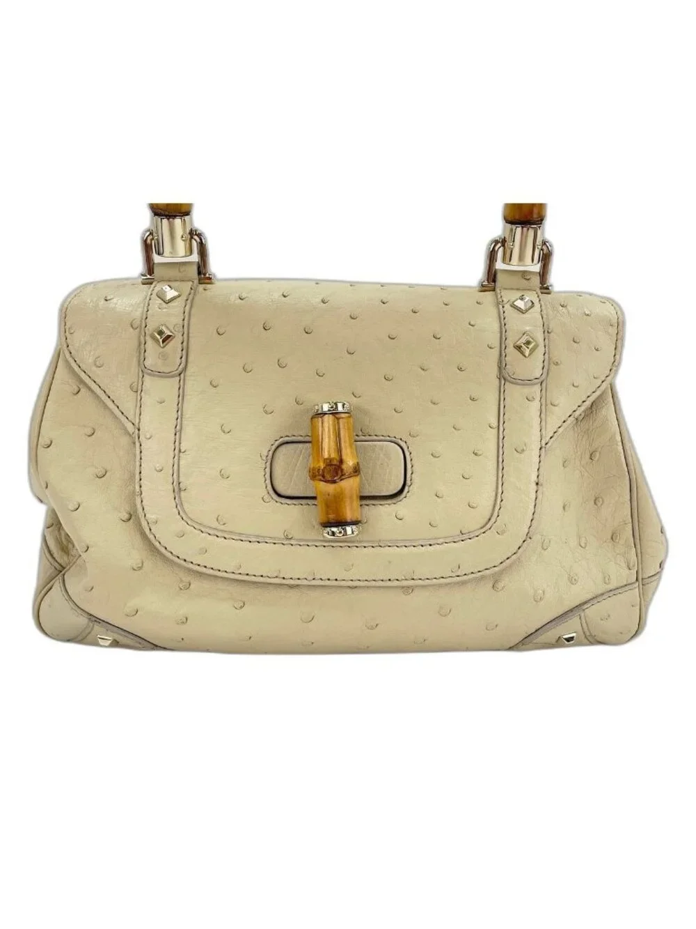 Gucci Handbag Bamboo Beige